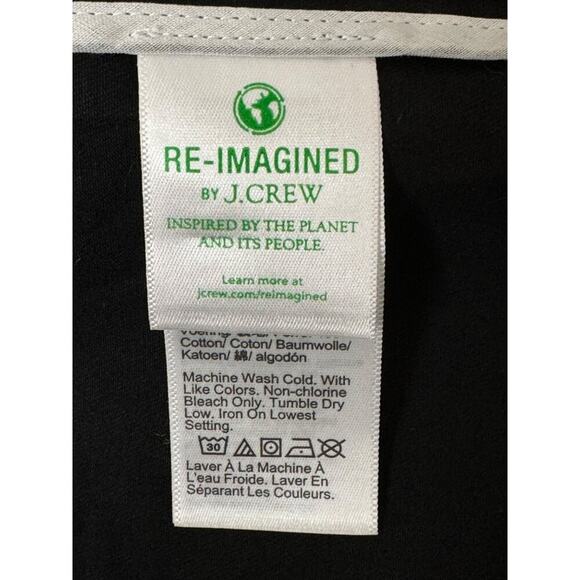 NWT J.Crew Button Front Puff Sleeve Mini Dress Black Size 4 - Picture 10 of 12